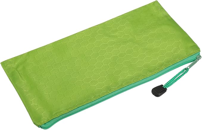 PATIKIL Waterproof Zipper File Bags, 5 Pack A6 Size Document Pocket Storage Organizer Pouch for Travel Office Supply, Green