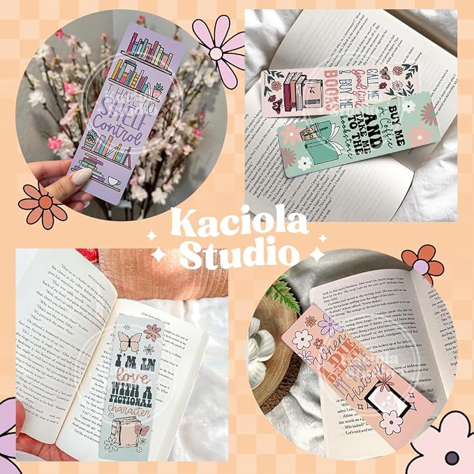 KACIOLA STUDIO 100PCS Bookmarks for Women, Booklovers Theme Paper Bookmarks Bulk 6" x 2" Cute Book Marks for Reading Book Lovers Students Schools Gifts (Booklovers)