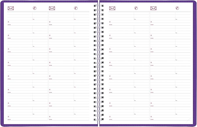 Brownline® 2026 DuraFlex Weekly Planner, Appointment Book, 12 Months, January to December, Twin-Wire Binding, 11" x 8.5", Purple (CB950V.PUR-26)