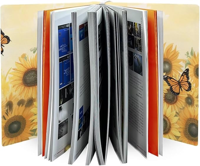 Dreaweet Sunflower Highland Cow Book Cover for Women Girls Cute School Book Sleeve Protector Hardcover Textbook Paperback Covers Stretchy Up to 9 x 11 Inches Office Supplies