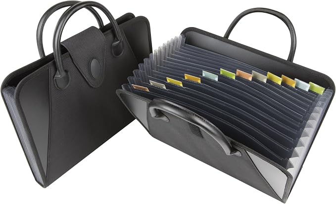 C-Line Expanding File with Handles, Letter Size, Black (48211) (Pack of 3)