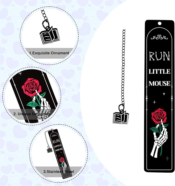 Dark Romance Bookmarks Gifts - Funny Spicy Bookmarks for Women Friends Girls Romance Gothic Gag Book Marks for Book Lovers Reader Bookworm Halloween Thanksgiving Christmas Birthday Gifts