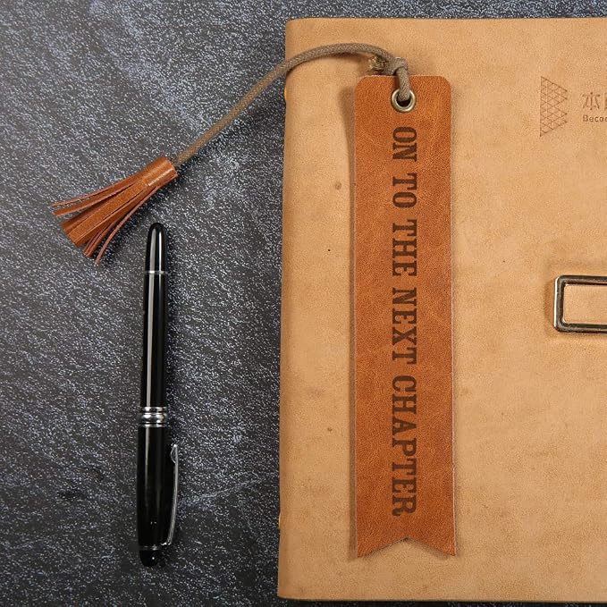 Mother's Day Leather Bookmark for Women & Book Lovers - Engraved Wedding Gift Favor (We Love You Mother)