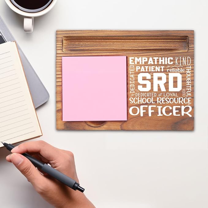 School Resource Officer School Staff Appreciation Gifts Inspirational Quote Thank You Juvenile Protection Security Officer Desk Self Stick Note Pad Holders EDP215
