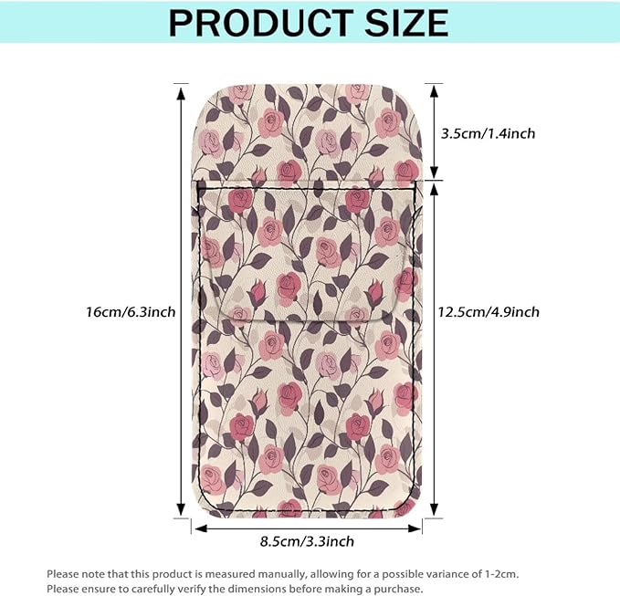 chaqlin Pocket Protector, PU Leather Men Women Pen Holder Pouch Pocket Organizer For Shirts, Lab Coats, Pants (Rose)