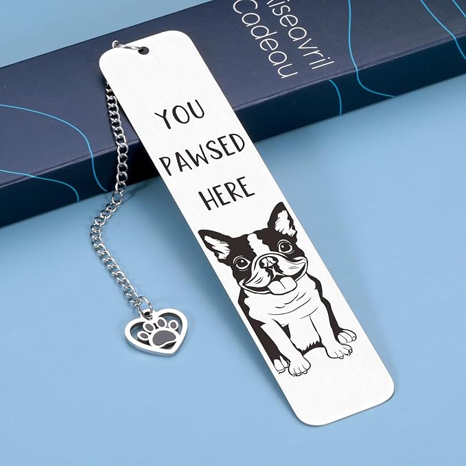 Dog Mom Gifts for Women, Boston Terrier Gifts, Vet Tech Veterinary, Dog Lovers for Women, Book Club Themed for Readers Book Lovers Men, Bookish Dad Christmas