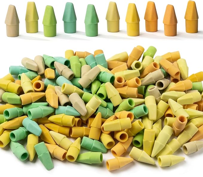 Mr. Pen- Pencil Erasers Toppers, 500 Pack, Colorful, Latex Free, No Smudge, Mr Pen Erasers for Pencils