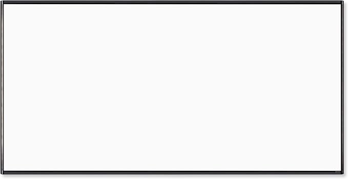 U Brands PINIT Magnetic Dry Erase White Board with Pin Strips, Black Aluminum Frame with Black Cork Strips Across The Top and Bottom (96" W x 48" H)