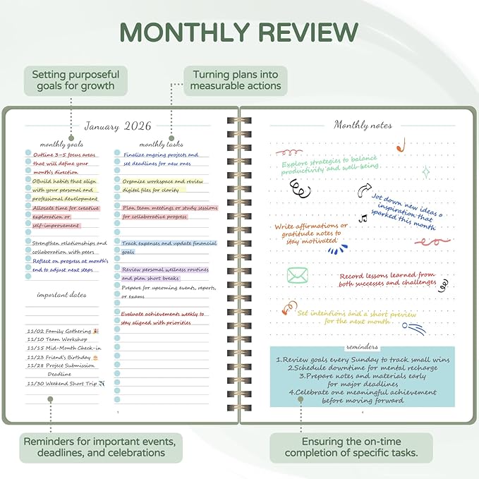 Monthly Planner 2026-2027, 2 Year Calendar 2026-2027 (Jan 2026 - Dec 2027), 7" x 10", 26-27 Monthly Calendar Planner, 24-Month Planning Book for Home School Office Supplies