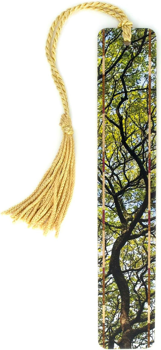 Hawaiian Monkeypod Tree Personalized Wooden Bookmark | Custom Tropical Nature Gift for Tree Lovers, Nature Lovers, Gardeners, Hawaii Lovers & Readers | Handmade in the USA