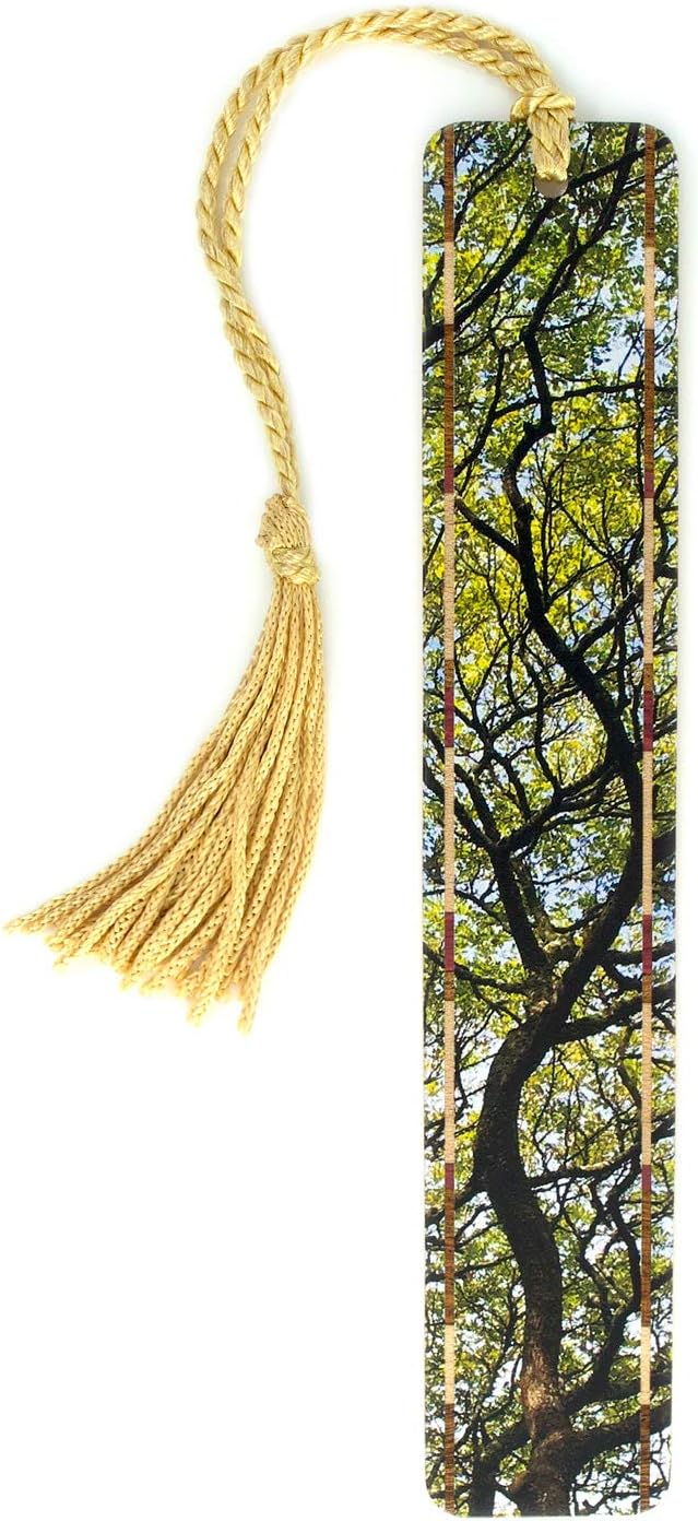 Hawaiian Monkeypod Tree Wooden Bookmark | Tropical Nature Photography Art | Gift for Tree Lovers, Nature Lovers, Gardeners, Hawaii Lovers, Outdoor Enthusiasts & Readers | Handmade in the USA
