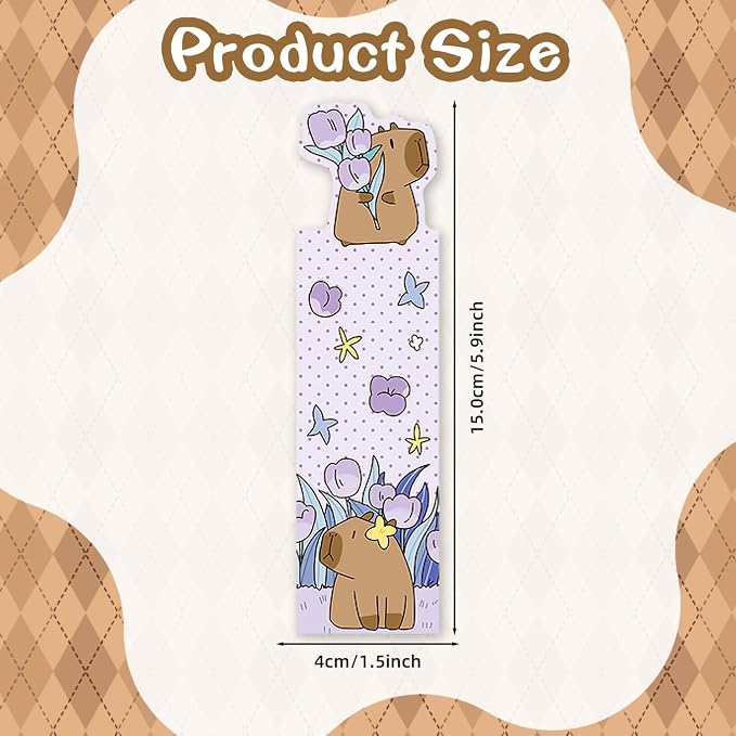 30pcs Capybara Bookmarks, Adorable Animal Design for Book Lovers, Durable and Cute Reading Accessories for Kids and Adults, Student Stationery Supplies Gifts