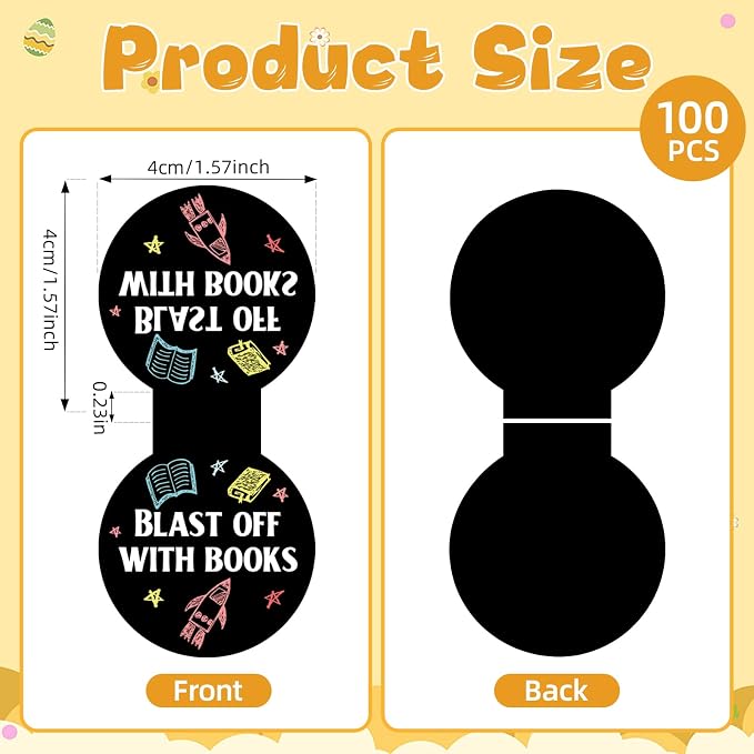 AmazingSpark 50 Pcs Magnetic Reading Bookmarks Bulk Chalk Drawing Magnet Awards for Book Lover Motivational Book Marker Clips for Students Teacher Office Classroom Incentives