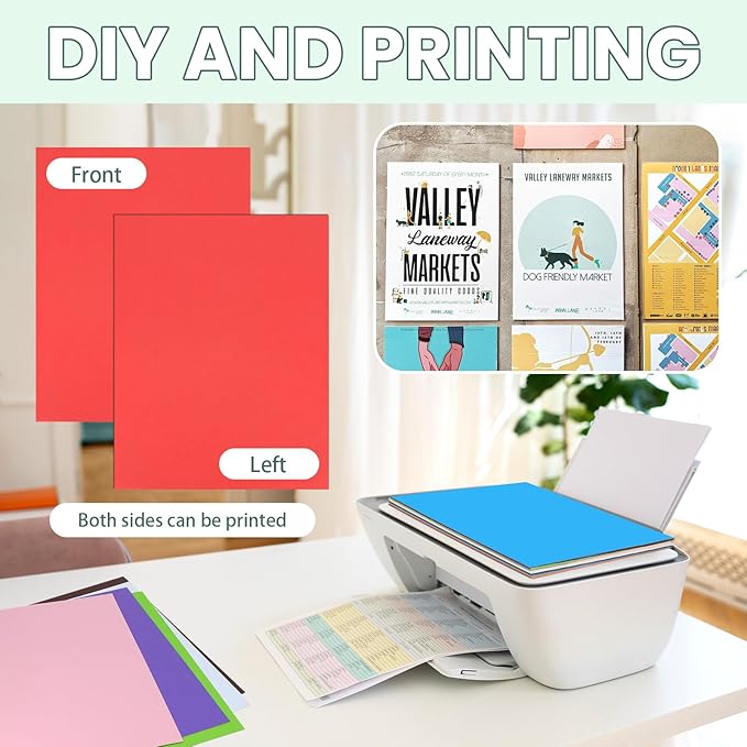 VOKOY 30 Pack Colored Poster Boards 11x14 Inch, Bulk Thick Posterboard Paper, Blank Graphic Display Vision Board for for Art DIY Crafts Drawing School Projects Presentations Exhibits Notices, 300gsm