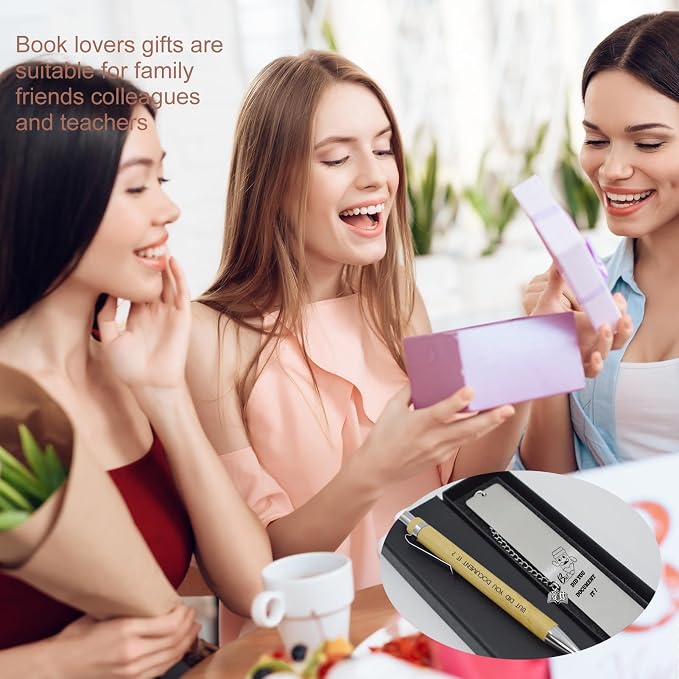 Funny Metal Bookmark with Pen & Gift Box - Perfect for Christmas Gifts, Office Workers, Teachers, Nurses, Innovative Professionals, Suitable for Men and Women, Team Gifts for Birthdays