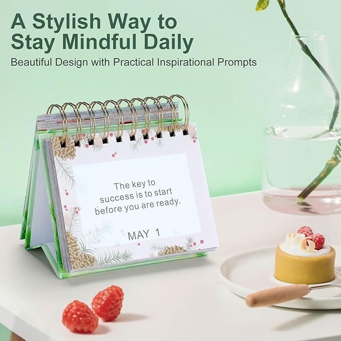 Daily Inspirational Quote Calendar Desktop 2026 Motivational Calendar for Women Desk Daily Flip Calendar with Inspirational Quotes, Cute Desk Accessories Office Decor Positive Inspirational Gifts