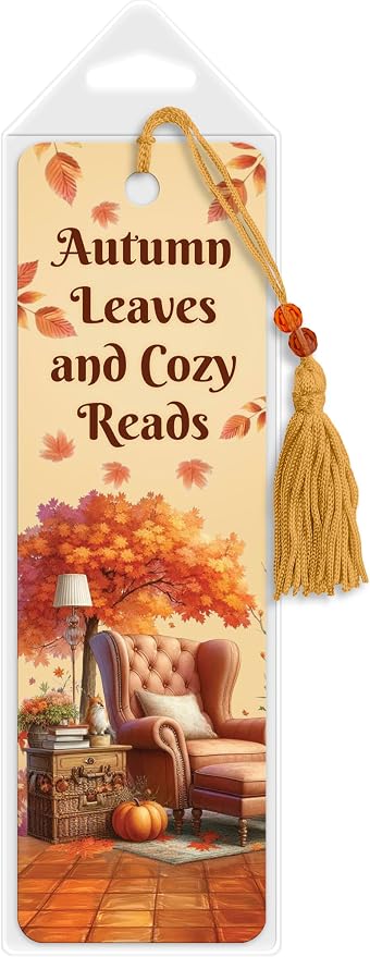 Autumn Leaves and Cozy Reads Premier Bookmarks