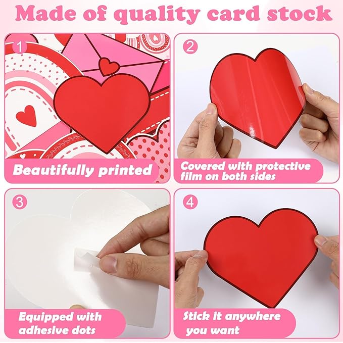 Spread Love Valentine's Day Bulletin Board Decorations Valentines Day Classroom Bulletin Board Border Rainbow Envelopes Red Pink Paper Heart Cutouts Valentines Party Supplies School Office Wall Decor