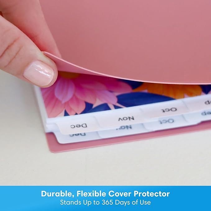 Blue Sky 17 Month 2026-2027 Weekly and Monthly Academic Year Planner Calendar, August 2026 - December 2027, 8.5" x 11", Flexible Cover, Wirebound, Laminated Tabs, Dusty Rose