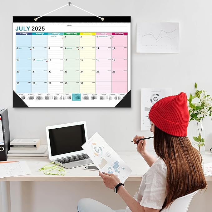 Desk Calendar 2026 Large 22" x17", AgePlace Wall Calendar 2025-2026 Covers July 2025 - December 2026, Office Supplies Desktop Monthly Calendar for Home Classroom School & Office Or teacher Gifts
