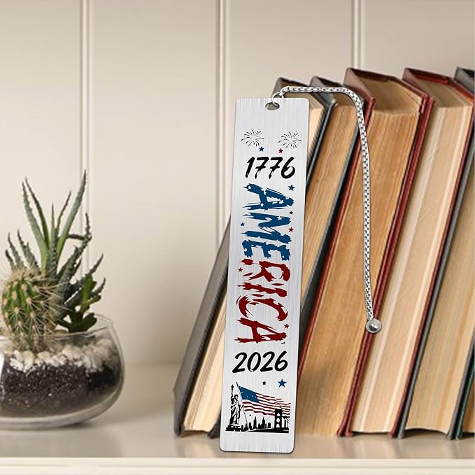 USA 250th Anniversary Decorations, 1776-2026 America Bookmark, 250 Years Birthday Patriotic Gifts