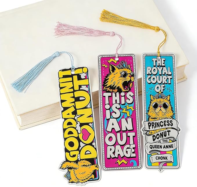 Dungeon Crawler Carl Princess Donut Bookmarks Book Lover Book Charm School Supplies Office Stationery DCC Fans Birthday Gift (3pcs Carl)