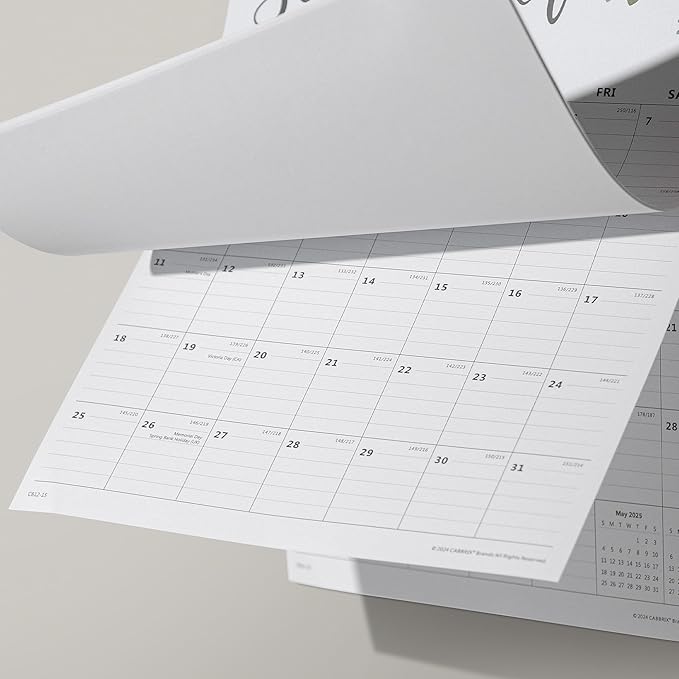 Calendar 2026, Wall Calendar 2026 from January 2026 to June 2027, Perfect for Home Schooling Plan, Daily Blocks with Julian Dates, Premium Monthly for Organizing,15 x 12 Inches