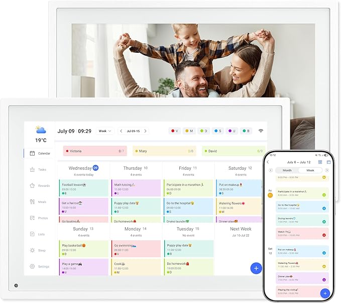 Digital Calendar,10.1 Inch Planner Electronic Calendar&Chore Chart,Smart Calendar Touchscreen Interactive Display for Family Schedules,Bussiness Working tasks,Great for Organizing Your Routines,Gifts for Women Mom