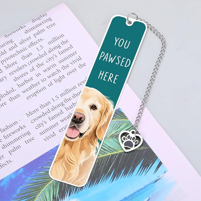 Golden Retriever Gifts for Women Men, Gift for Golden Retriever Lovers Owners, Fathers Day Dog Dag Gifts for Men, Book Club Gifts for Dog Lovers Kids, Reading Accessories for Book Lover Bookish Nerd