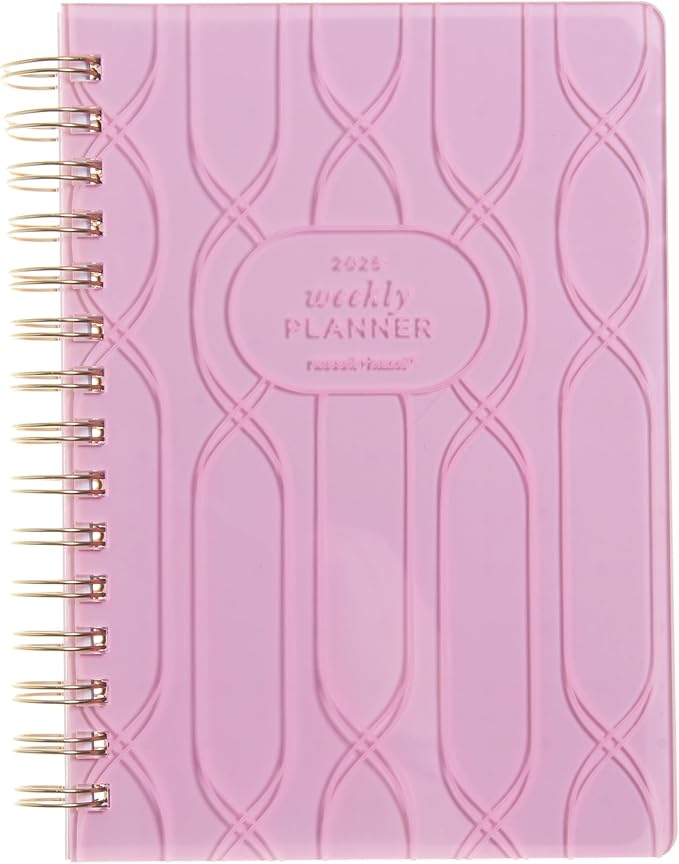 russell+hazel 2025 Spiral Blush Weekly Planner, 12 Month Calendar (January 2025 – December 2025), 5.875" x 8.25” (100620)