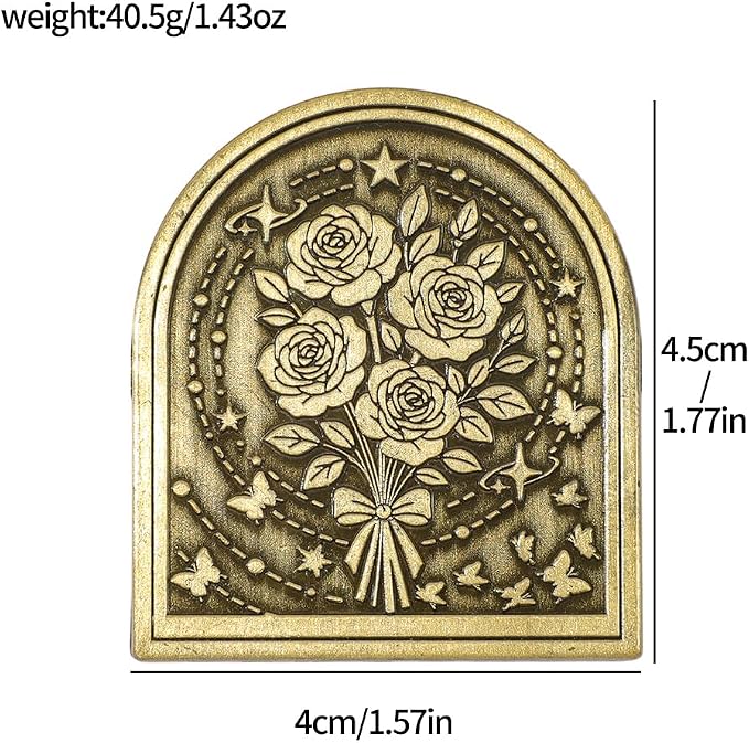 Vintage Fantasy Metal Bookmark Clip, Tree of Life/Rose/Flying Dragon Journal Clip,Traveler's Notebook Accessories, an Ideal Gift for Book Lovers and journaling Enthusiasts (Rose)
