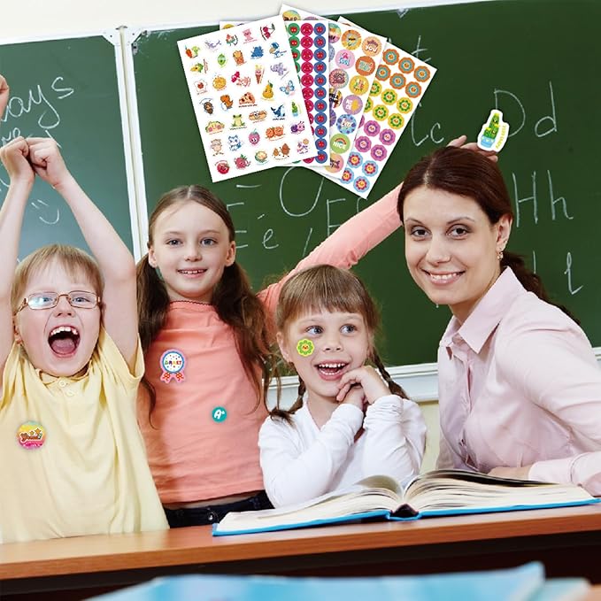 840PCS Teacher Sticker for Student, Funny Motivational Reward Stickers for Kids Classroom, Must Have Essentials for Teachers Elementary, Positive Encouragement Stickers Home School Supplies