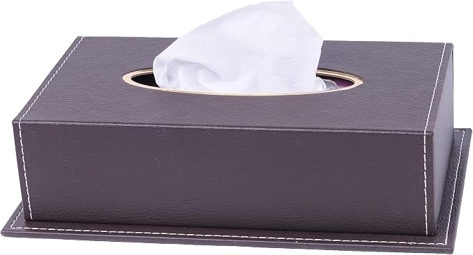 Leather Desk Organizer - 14 PCS Bonded Leather Desk Set - Home & Office Accessories - Brown