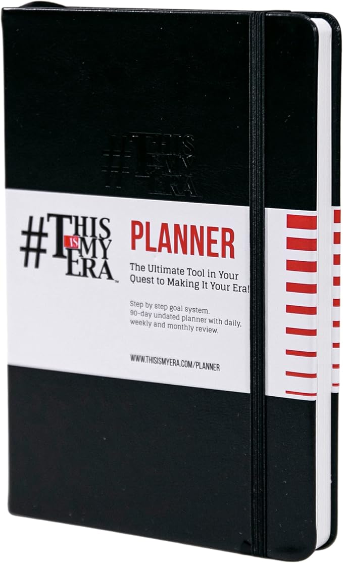 This Is My Era, 90 Day Planner, 2026 Daily Planner Undated, Weekly Planner, Hourly Planner, Work Planner, Goal Productivity Planner, Leather, Hard Cover - Black