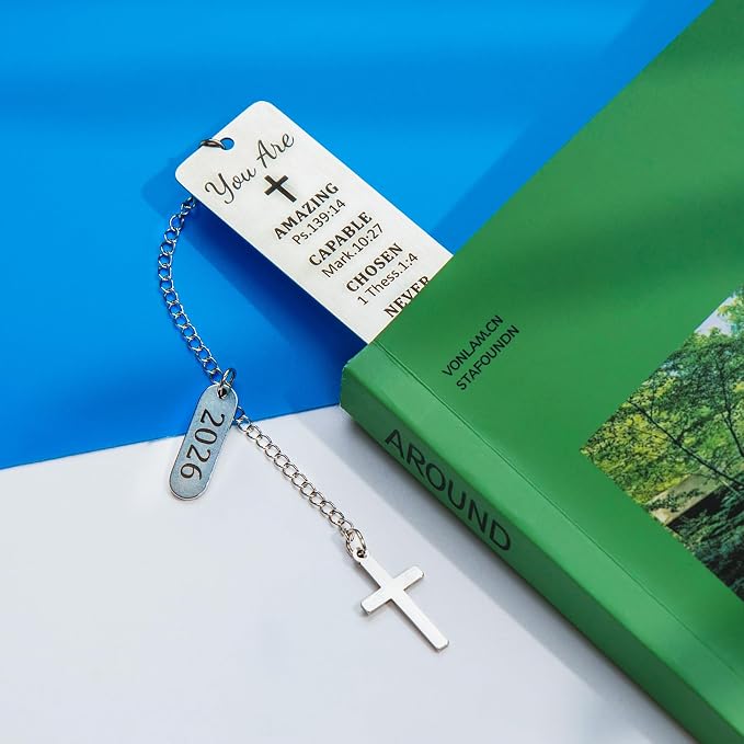 Confirmation 2026 First Communion Gifts Bookmark for Women Girls Birthday Gift Baptism Gifts for Teen Girls Teenage Religious Christian Gifts for Women Girls Teens Stocking Stuffers for Girls