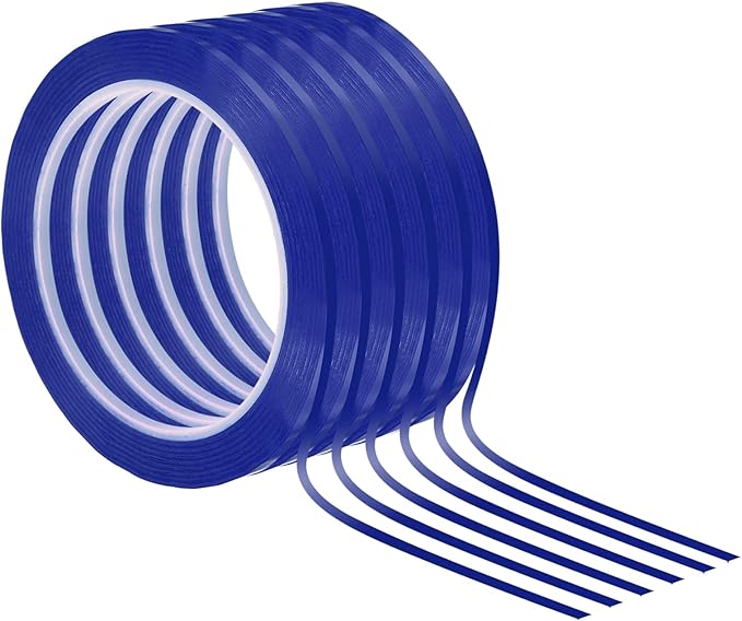 PATIKIL 1/8" Whiteboard Tape, 6 Pack Thin Dry Erase Tape for Graphic Chart Marking DIY Art, Blue