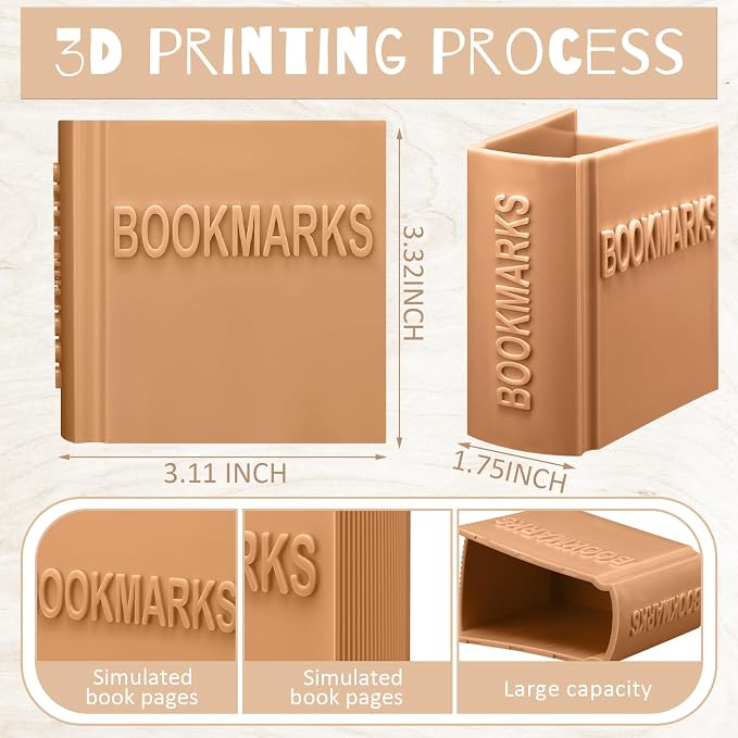 Mooliwe 6 Pcs Bookmark Holder Book Club Gift for Women Book Lover Gift Bookish Accessory Office Desk Supplies Bookshelf Decor for Librarian Bookworm Teacher