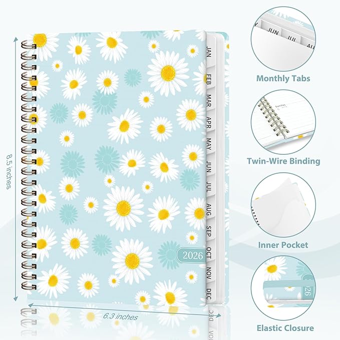 2026 Planner, Weekly and Monthly Calendar Planner Agenda, Jan 2026 - Dec 2026, Planning Academic Book, Office Desk Accessories and School Supplies - A5 (6.3'' x 8.5'')