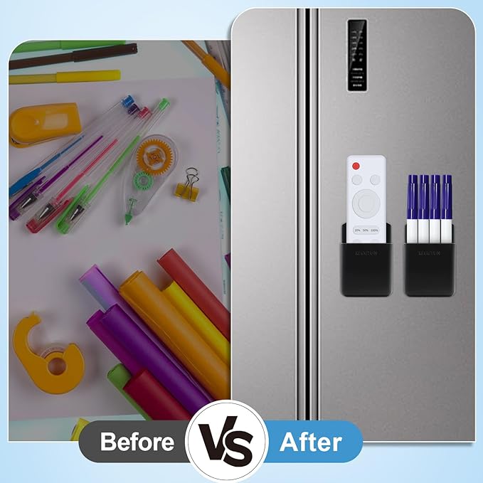 Magnetic Remote Control Holder Wall Mount, 6pcs TV Remote Organizer, Marker and Tool Holder for Whiteboard Refrigerators Carport