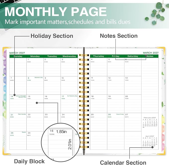 Teacher Planner 2026-2027, 8.5"x11" Large Academic School Year Planner from July 2026 to June 2027, Weekly & Monthly Lesson Planning Book with Pocket & Stickers for School Teachers Supplies