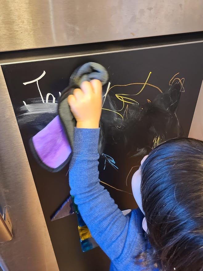 Magnetic Chalkboard Wallpaper Peel and Stick 48" x 24", Self-Adhesive Chalkboard Contact Paper with Starter Kit - Ideal for Playroom Home Classroom