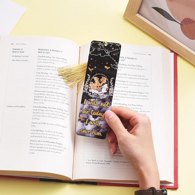 LParkin Onyx Storm Acrylic Bookmarks Dragon Merch for Men Women, Bookish Gifts for Book Lovers, Page Markers for Bookworms, Reading Tools and Stationery - Set of 3