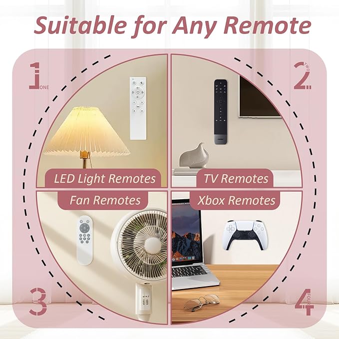 Magnetic Remote Control Holder Wall Mount Self-Adhesive, 6 Pack Upgraded Silicone Remote Organizer Storage Wall Holder for Home Office TV, Fan and Air Conditioner Remote Control 3 Colors