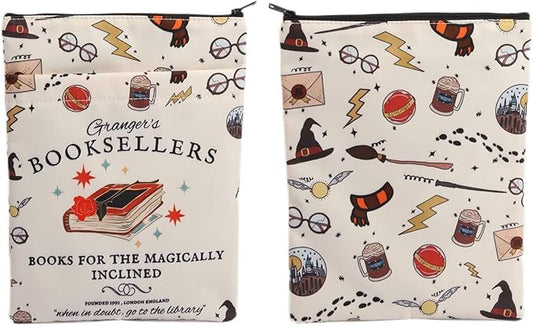 BLUPARK HP Inspired Book Sleeve HP Potter Gifts Book Lovers Gifts Book Covers for Paperbacks Potter Merch Bookish Gift