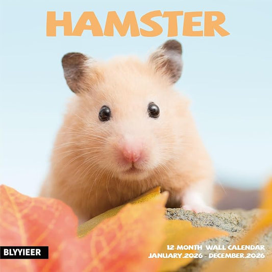2026 Wall Calendar,Hamster Calendar 2026, Monthly Wall Calendar, 12" x 24" Open,Family Planner Calendar Organizer with funny hamster Images