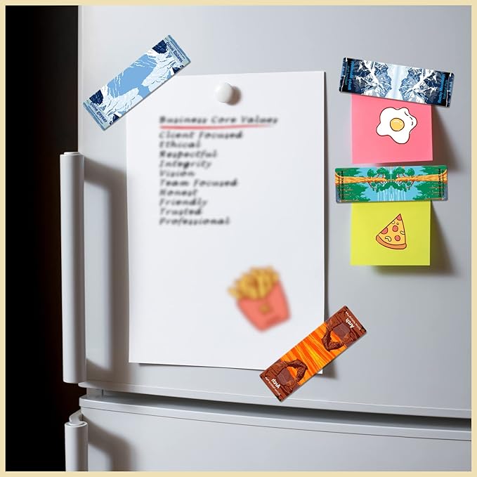 Outus 24 Pcs Magnetic Bookmarks National Park Magnetic Page Markers Assorted Inspirational Book Mark Set with National Park Landscape Bookmarker Clip Gift for Book Lovers Students Teachers
