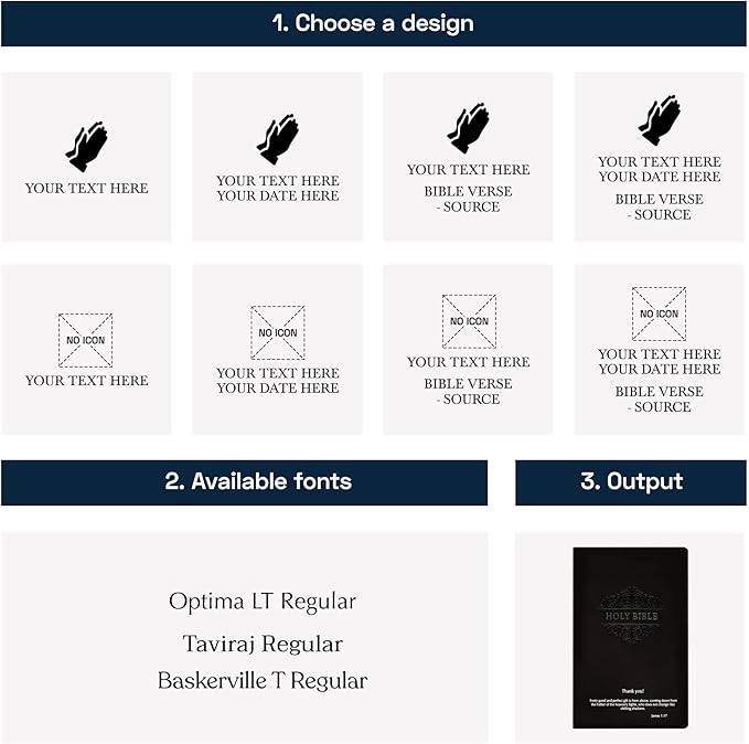 Personalized Soft Touch NIV Holy Bible with Custom Name Includes Up to 3 Rows of Text | Custom Gift for Christian & Religious Celebrations (Black)
