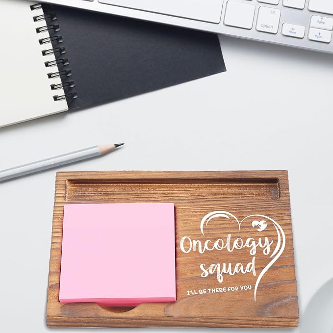Oncology Squad Desk Organizer, Inspirational Sticky Note Holder, I'll Be There for You, Gifts for Oncology Caregivers, Cancer Support Workers, and Medical Professionals EDP131