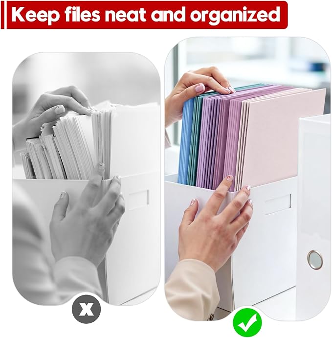 125 Pack Bulk Two Pocket Folders, Letter Size 8.5" x 11" Paper Folders with Business Card Slot, Assorted 5 Colors, Heavy Duty for Office, Law Firms, Accounting & Business Use