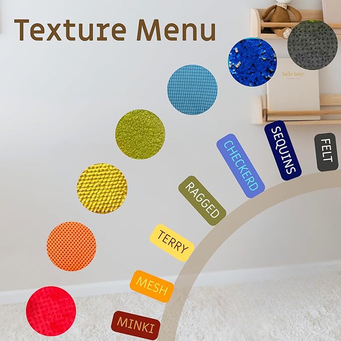 Sensory Wall Panel for Kids Ages 3+ - Train Tactile Texture Board for Fine Motor Skills & Calm Down Corners - Screen-Free Sensory Wall Toy for Home, Classroom & Autism Support